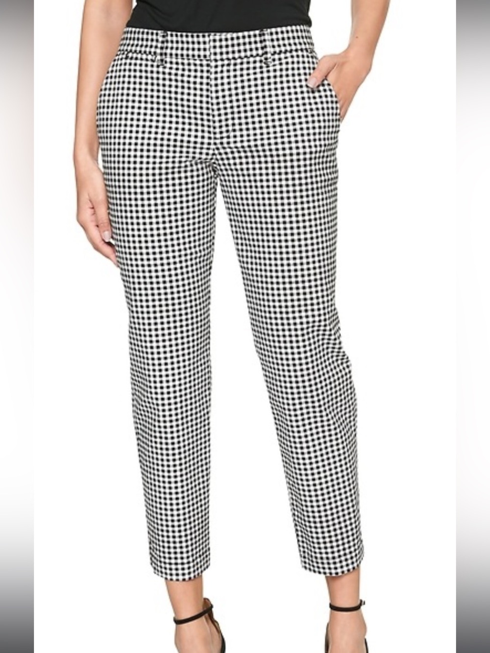 GAP black & white checkered pants